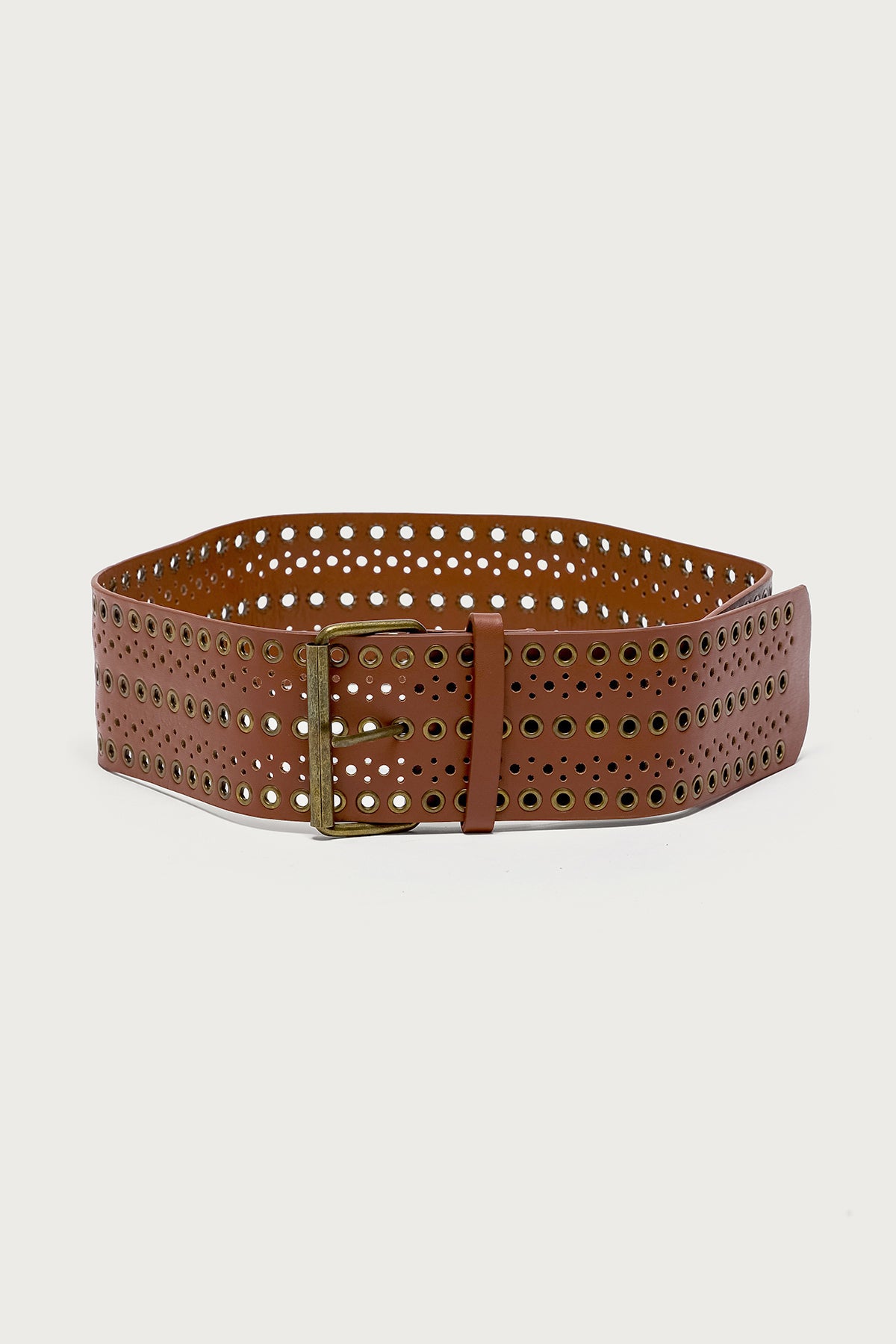 Western Grommet Faux Leather Belt