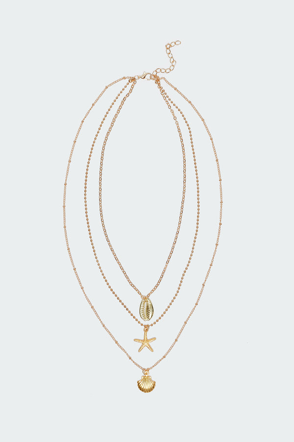 Triple Charm Layered Necklace view 2