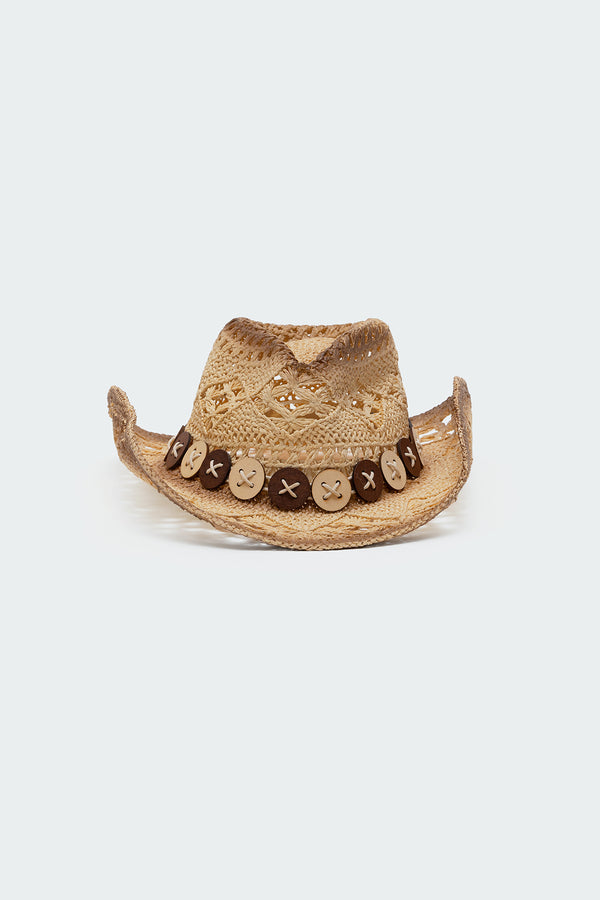 Howdy Straw Cowboy Hat view 2