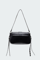 Stud & Buckle Faux Leather Bag