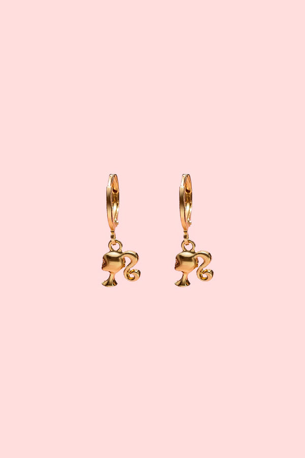 Barbie™ Girl Hoop Earrings view 2