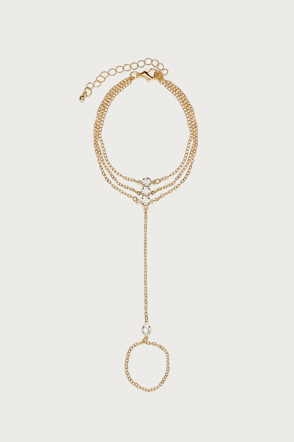 Dazzled Rhinestone Layered Handchain view 2