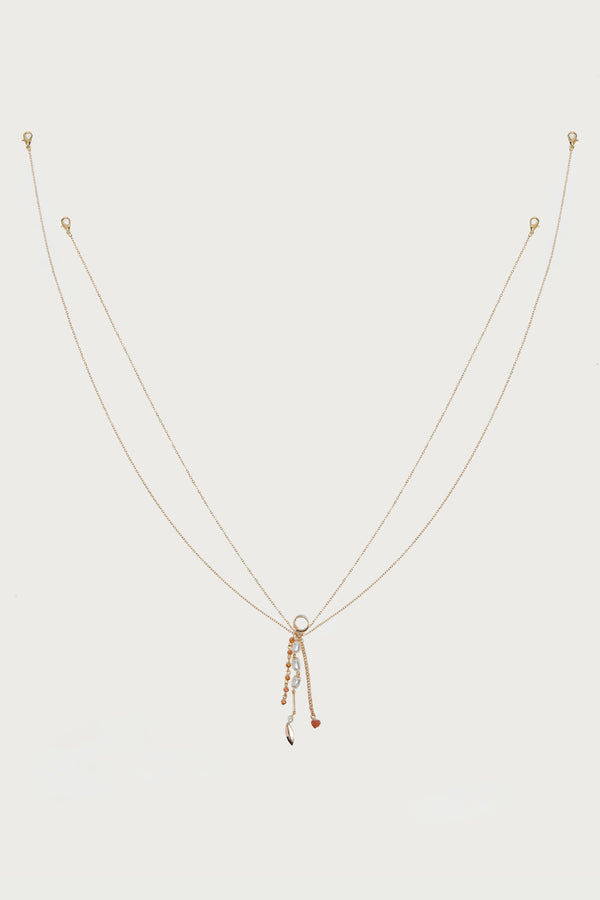 Pearly Bead Layered Body Chain view 2