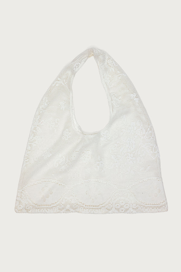 Floral Crochet Tote Bag view 2