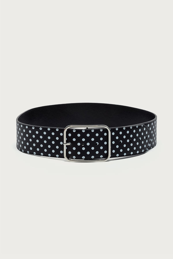 Chunky Polka Dot Faux Leather Belt view 2