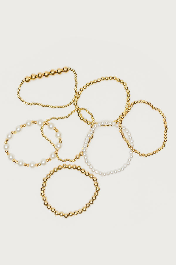 Glam Pearly Beaded Bracelet Pack view 2