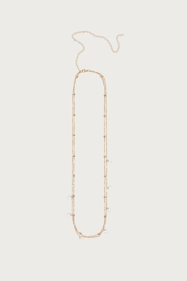 Gem & Bead Double Belly Chain view 2