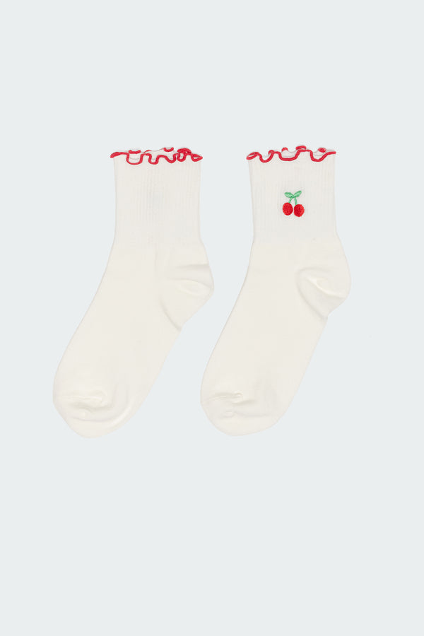 Contrast Frilly Socks view 2