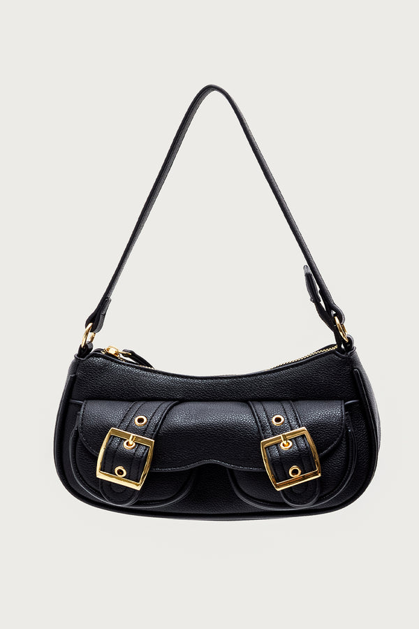 Zinnia Faux Leather Buckle Bag view 2