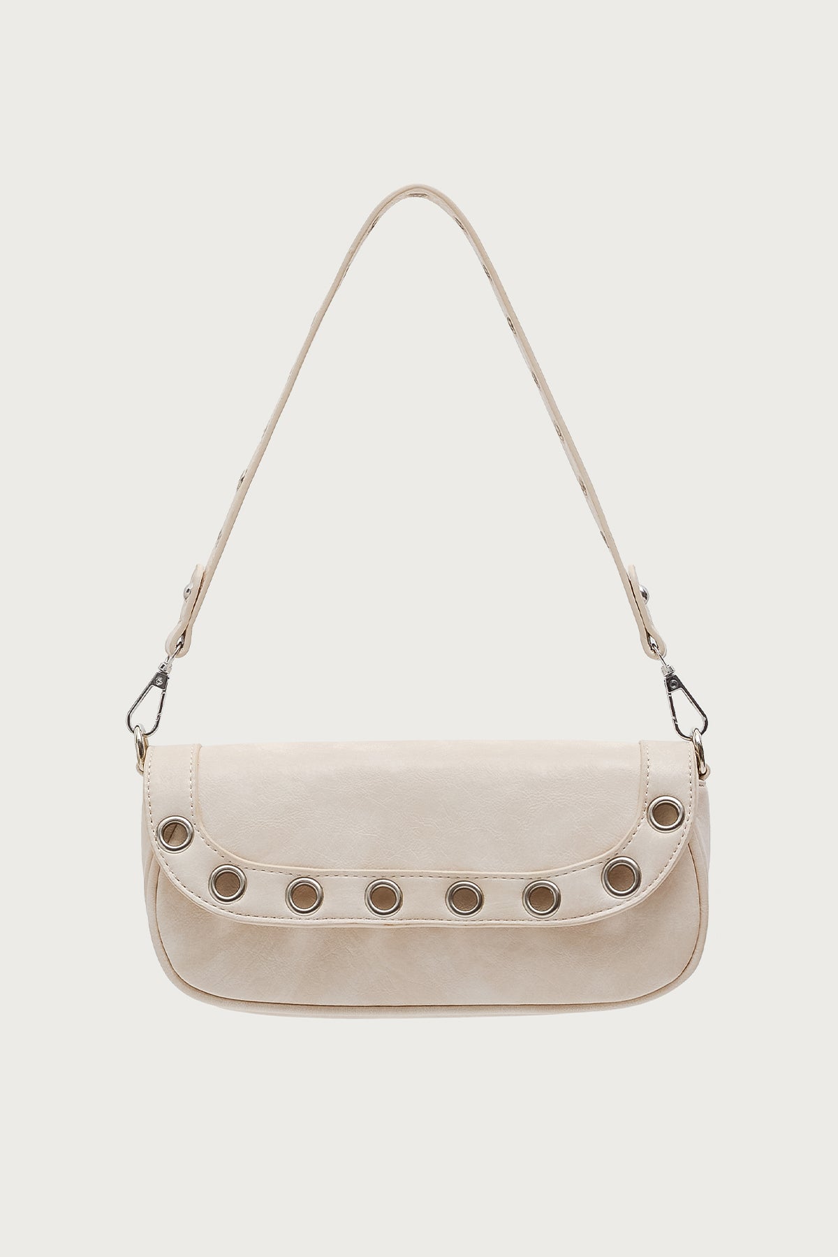 Grommet Faux Leather Bag