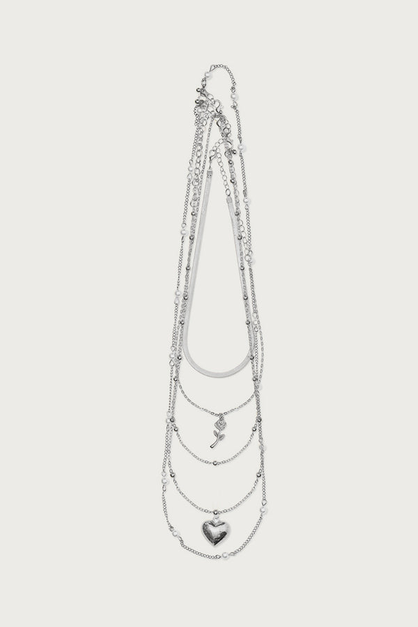 Major Love Heart Layered Necklace view 2