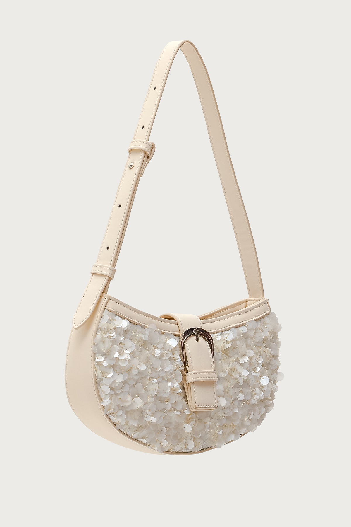 Sequin & Faux Leather Bag