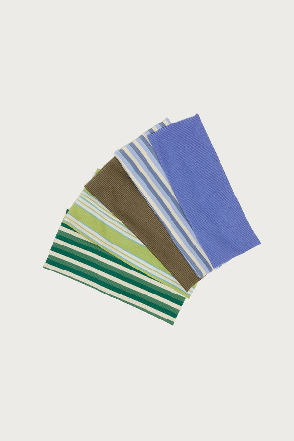Mixed Stripe Ribbed Headband Pack view 1