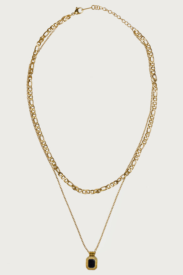 Layered Gemstone Necklace view 2