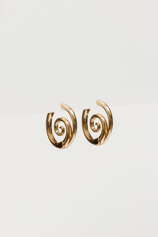 Spiral Hoop Earrings view 2