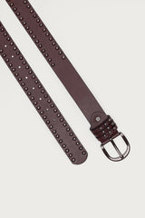 Studded Faux Leather Belt