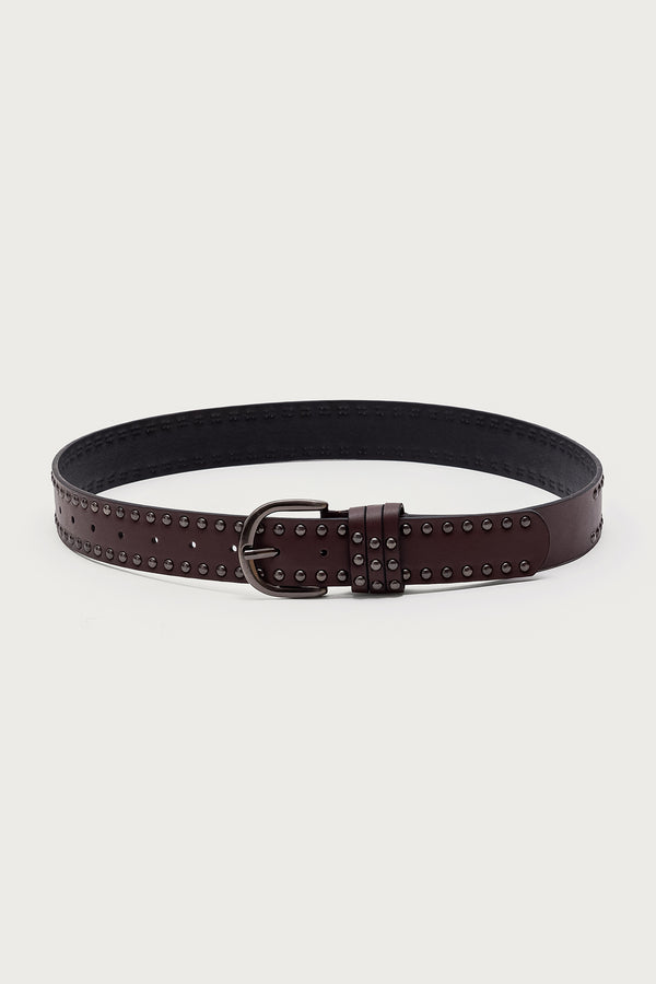 Studded Faux Leather Belt view 2