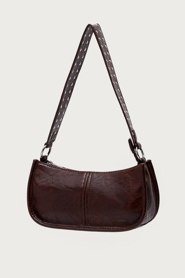 Studded Strap Faux Leather Bag view 2
