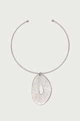Abstract Pendant Cuff Necklace