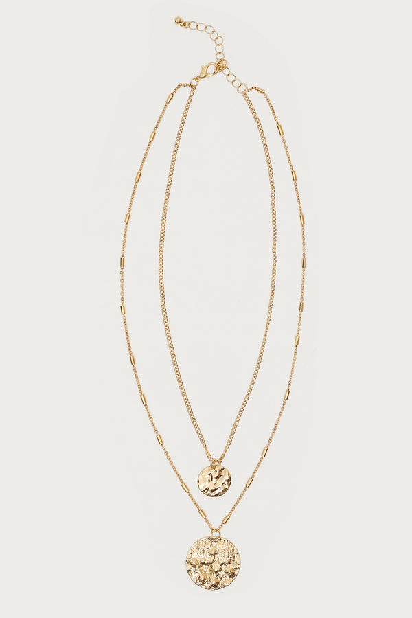 Textured Duo Layered Necklace view 2