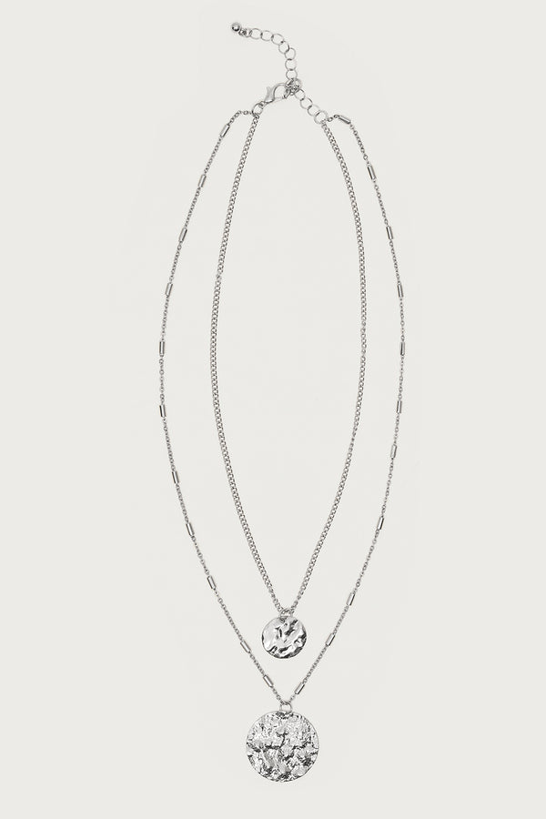 Textured Duo Layered Necklace view 2