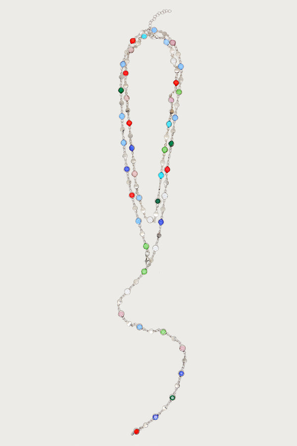 Cascading Gemstone Necklace Set view 2