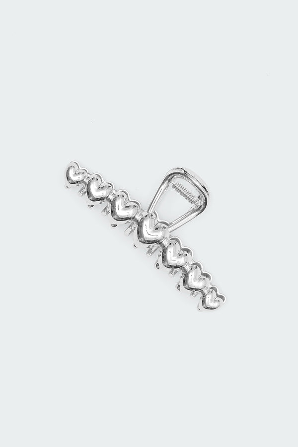 Metal Heart Claw Clip view 2