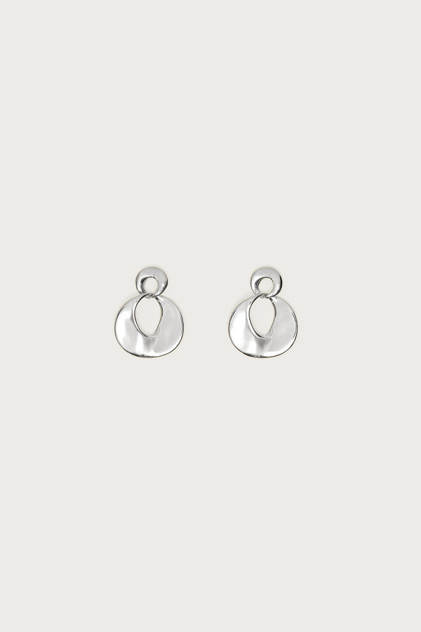 Double Disc Stud Earrings view 2