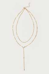 Cascading Disc Chain Layered Necklace