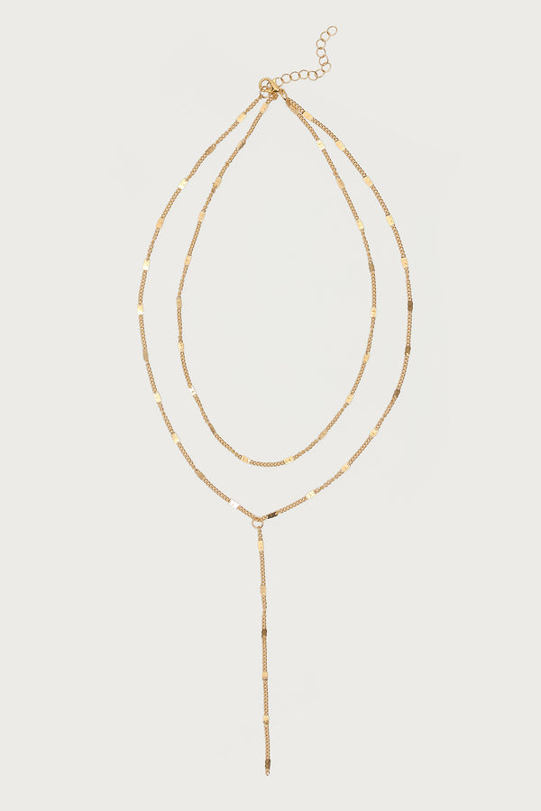 Cascading Disc Chain Layered Necklace view 2
