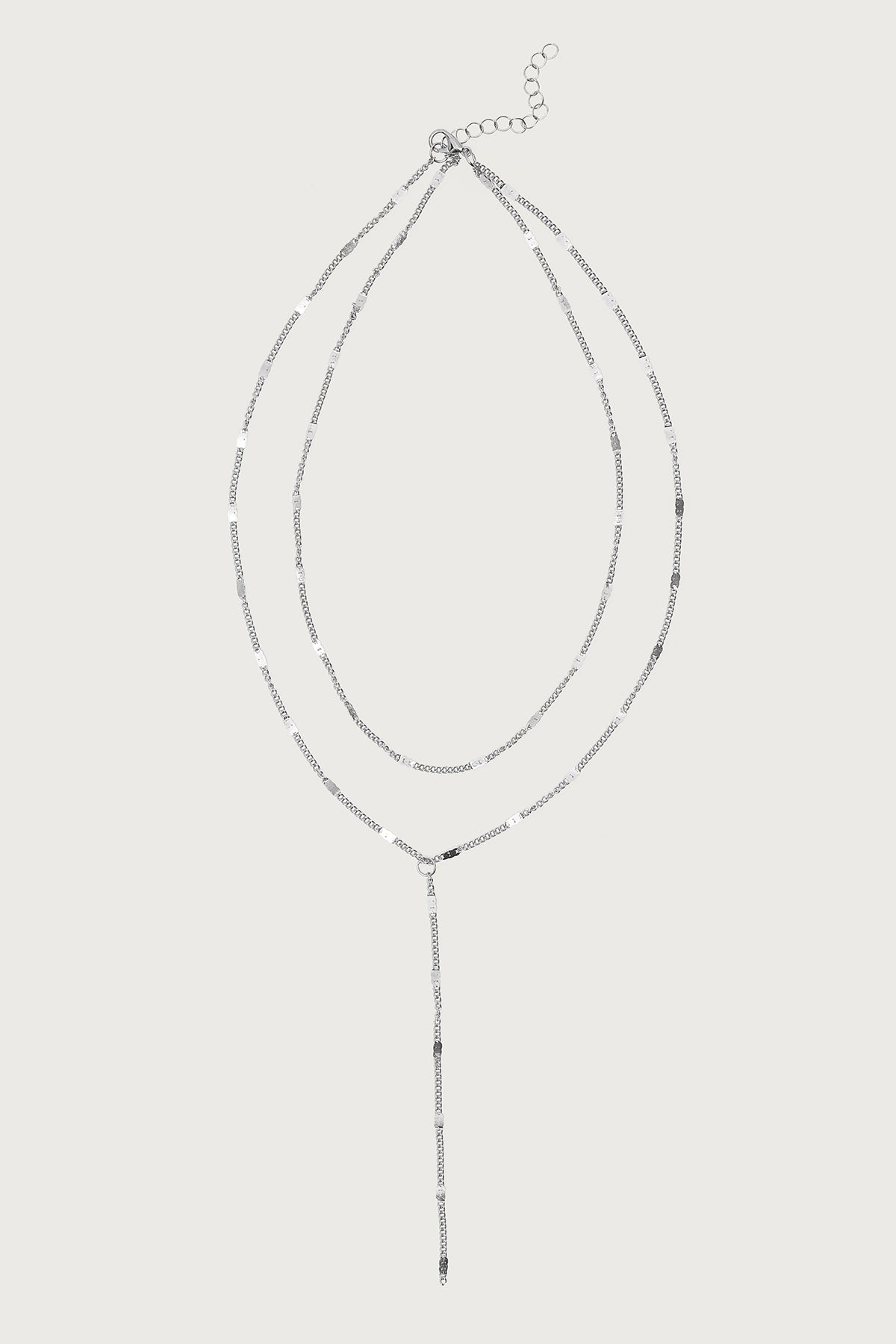 Cascading Disc Chain Layered Necklace