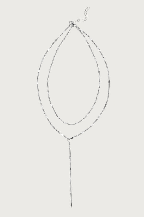 Cascading Disc Chain Layered Necklace view 2