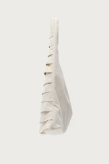 Ruffled Faux Suede Shoulder Bag
