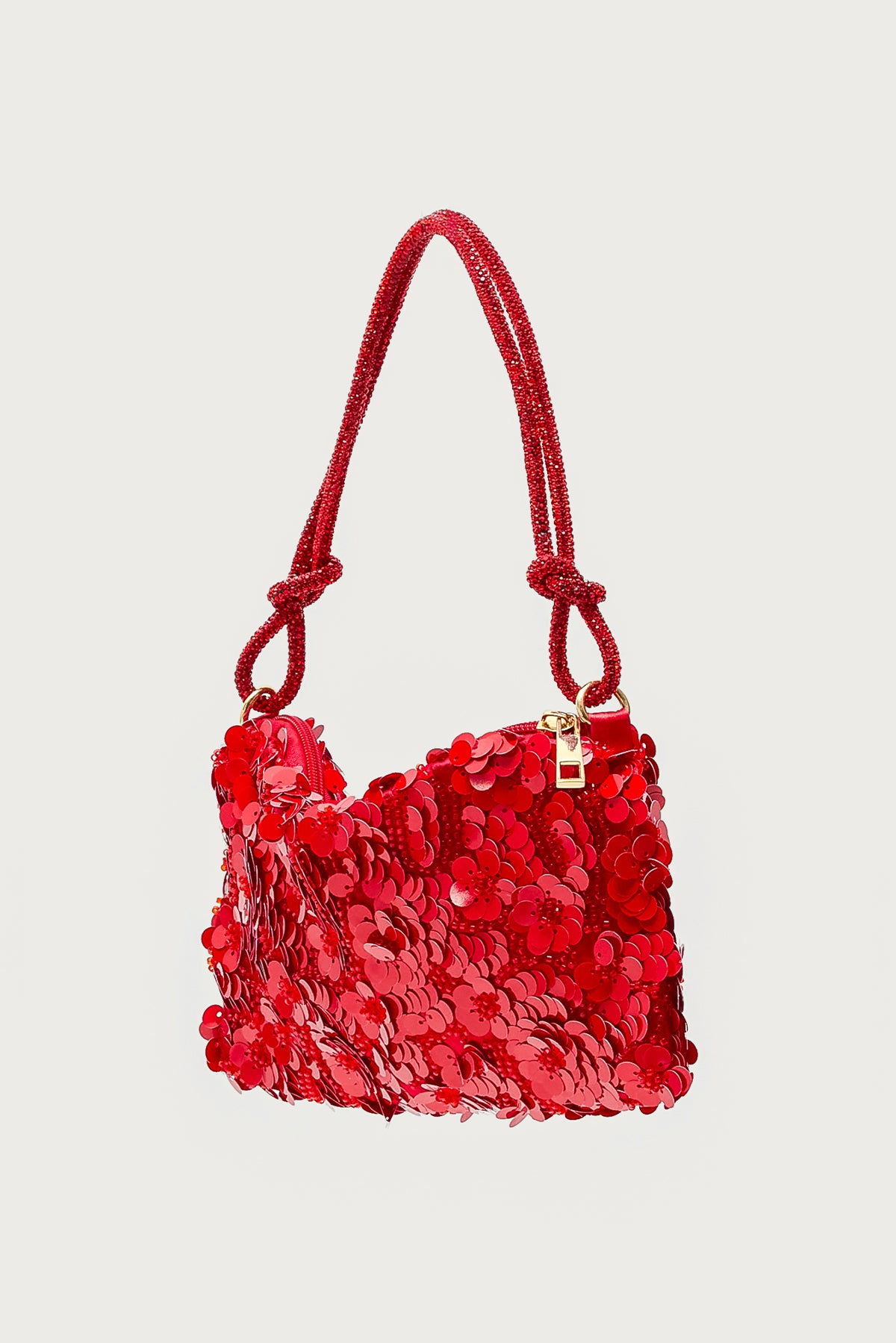 Glam Sequin & Bead Flower Bag