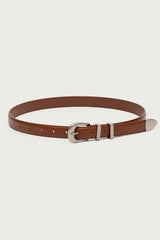 Basic Buckle Faux Leather Belt