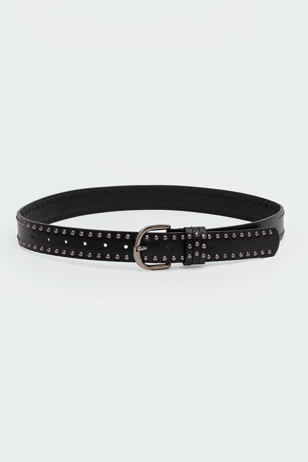 Studded Faux Leather Belt view 2