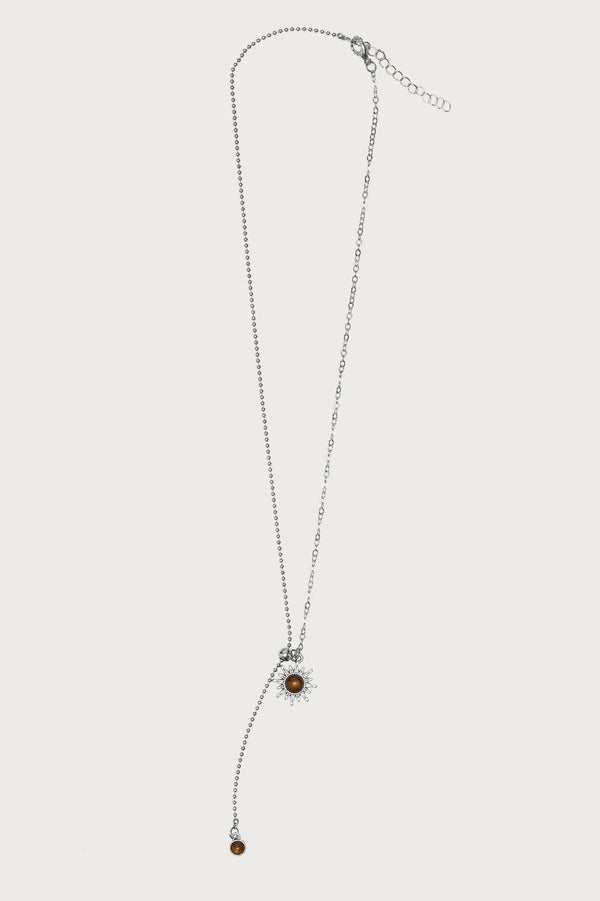 Sun Gemstone Cascading Chain Necklace view 2