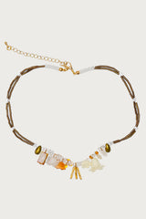 Charm Pendant Beaded Necklace