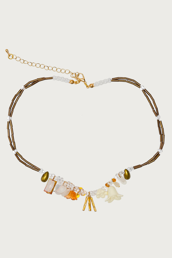 Charm Pendant Beaded Necklace view 2