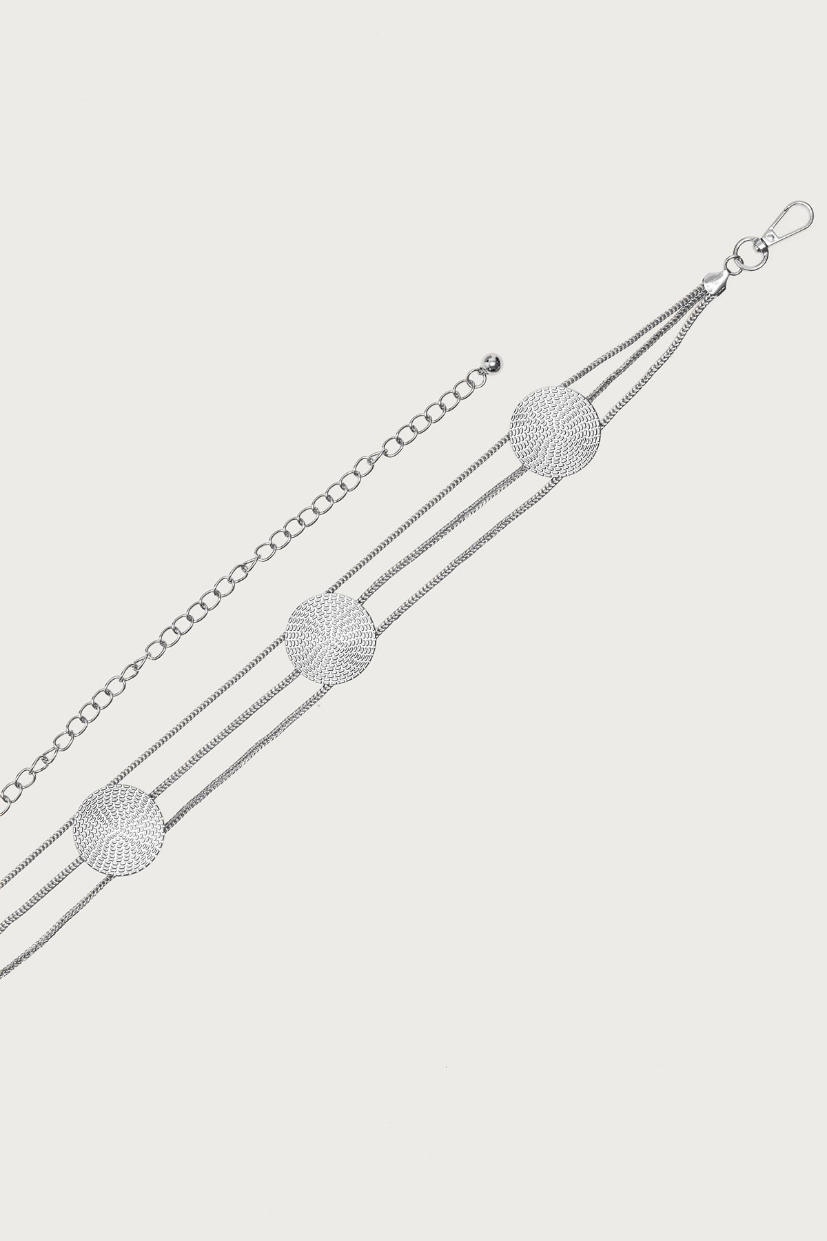 Textured Disc Triple Chain Belt