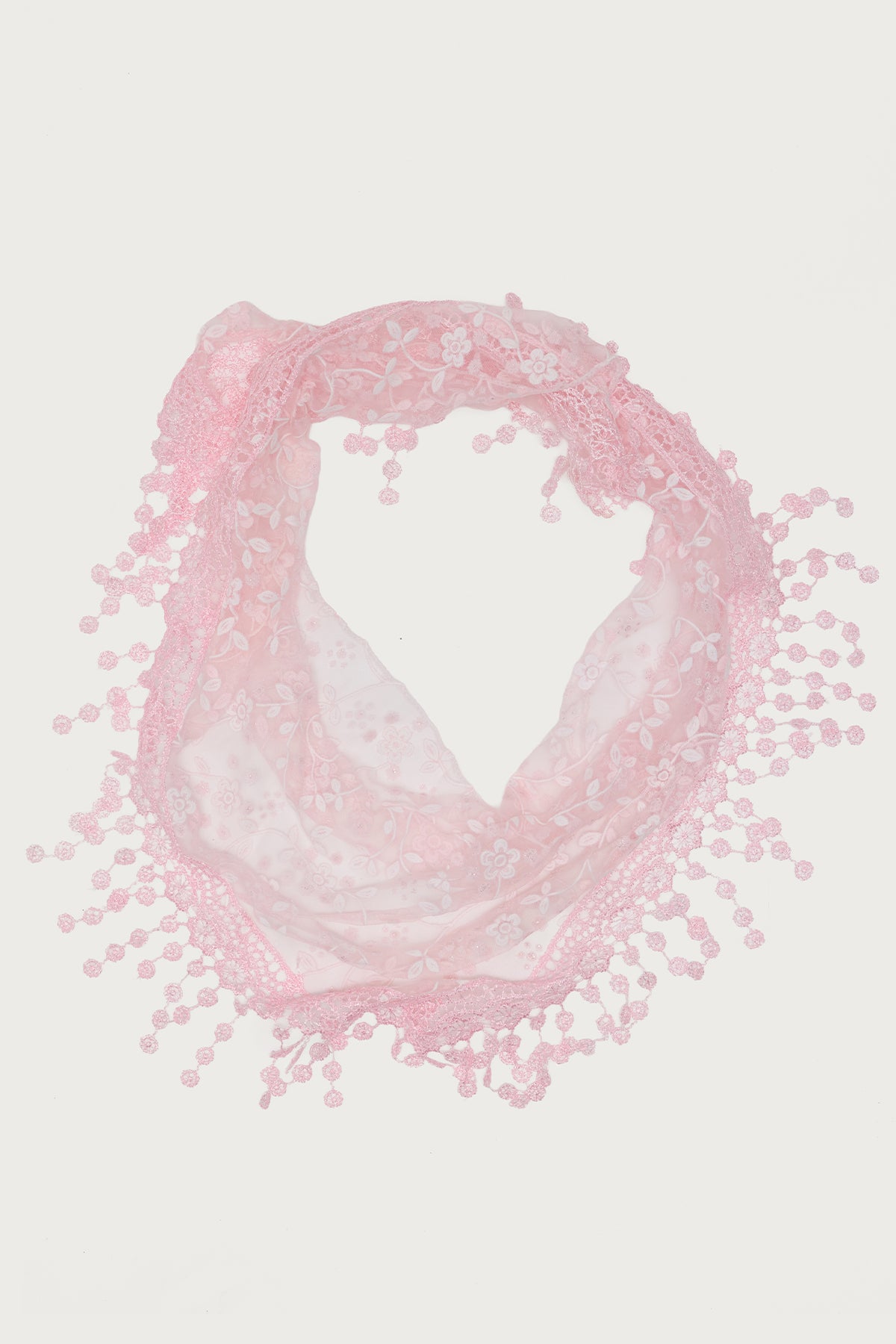 Sparkle Floral Sheer Lace Waist Scarf