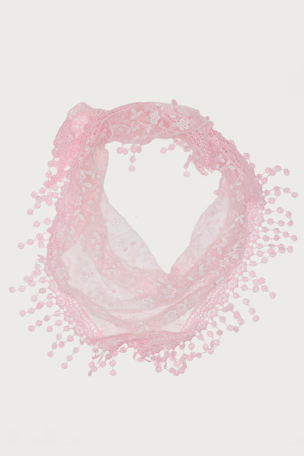 Sparkle Floral Sheer Lace Waist Scarf view 2