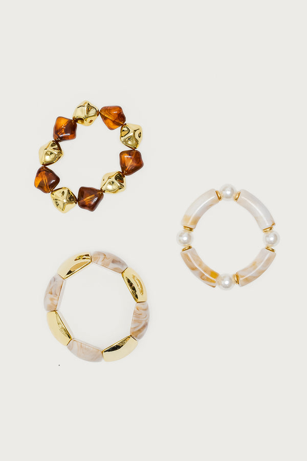 Mixed Tortoise & Pearly Bracelet Pack view 2
