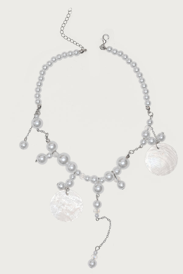 Pearly Pendant Cascading Necklace view 2