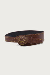 Studded Faux Leather Western Belt