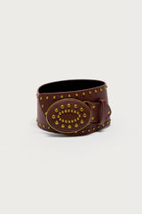 Studded Faux Leather Western Belt
