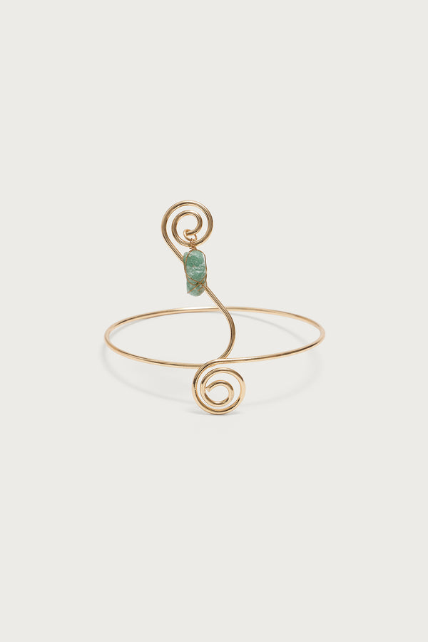 Swirly Gemstone Wrapped Arm Cuff view 2