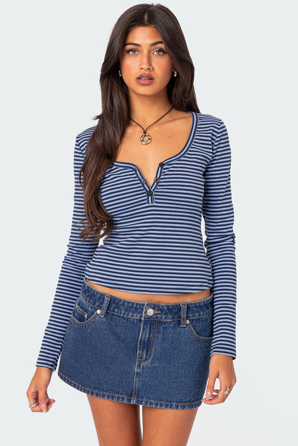 Jocelyn Striped Top view 1