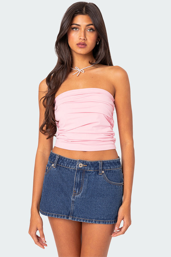 Isabella Ruched Tube Top view 1
