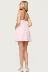 Danira Pinstripe Babydoll Mini Dress
